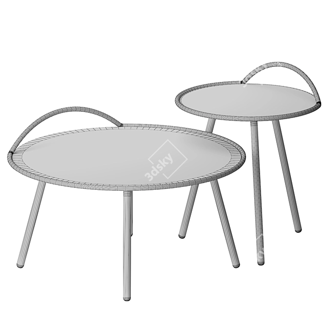 Modern Minimalist PEEL Table 3D model image 3