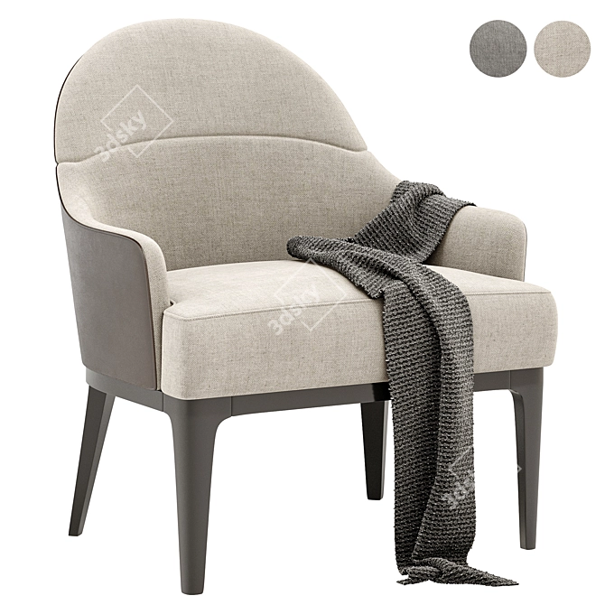 Tirolo Aston: Sleek and Stylish Easy Chair 3D model image 1