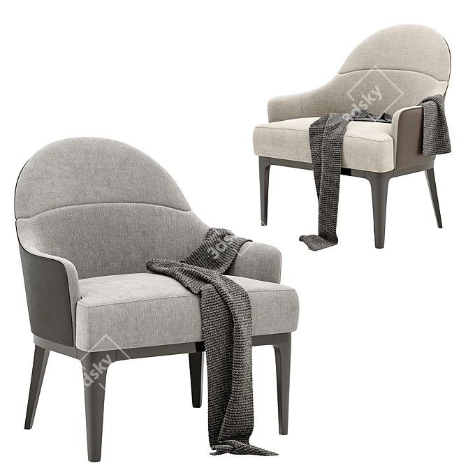 Tirolo Aston: Sleek and Stylish Easy Chair 3D model image 2