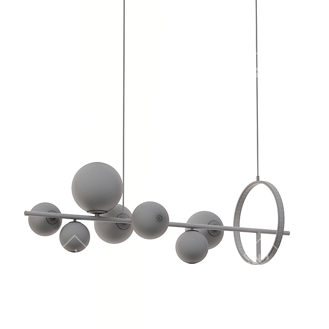 Elegant IONA L Pendant Light 3D model image 2