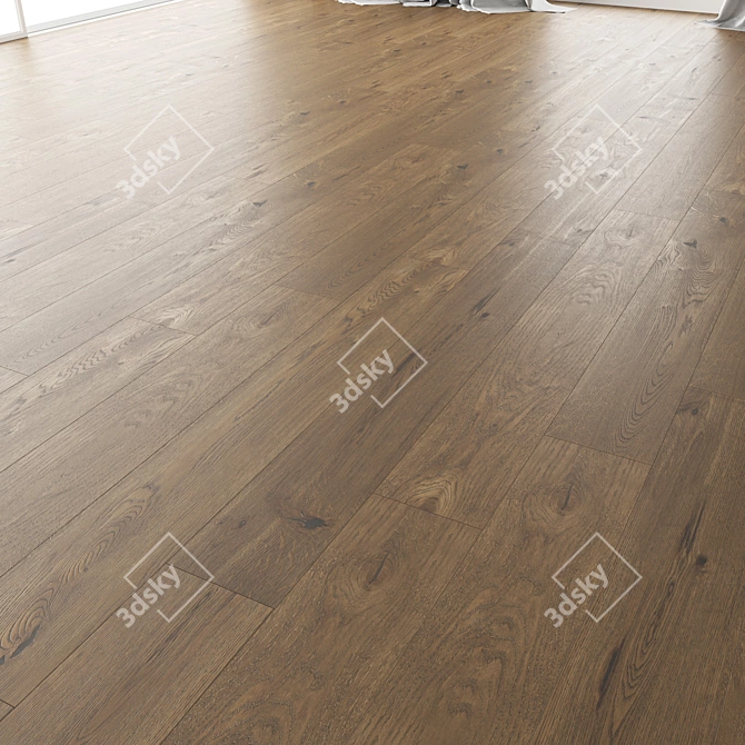 Title: Wood Floor Set: Versatile 3D Model 3D model image 4