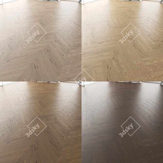 Title: Wood Floor Set: Versatile 3D Model 3D model image 6