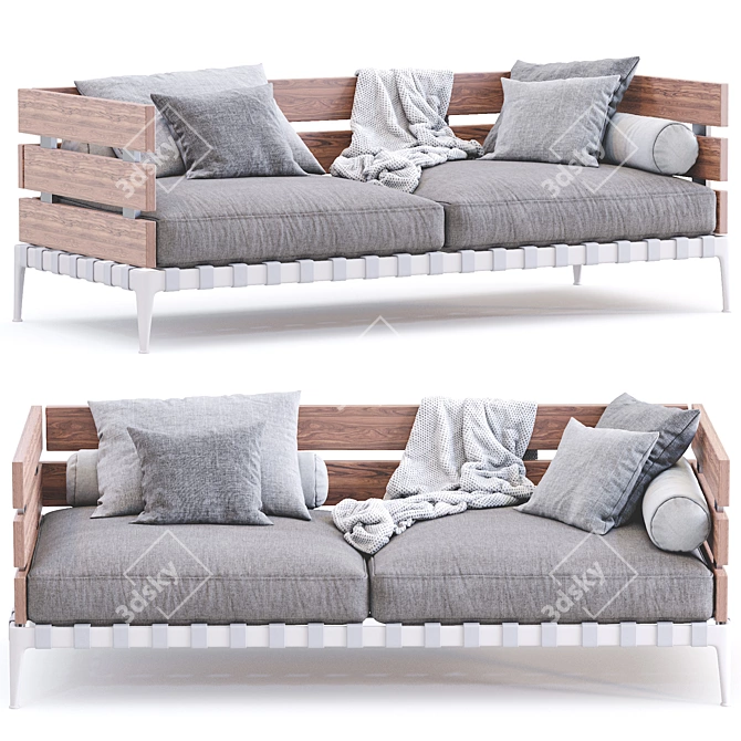 Modern Flexform Ansel Sofa 3D model image 2