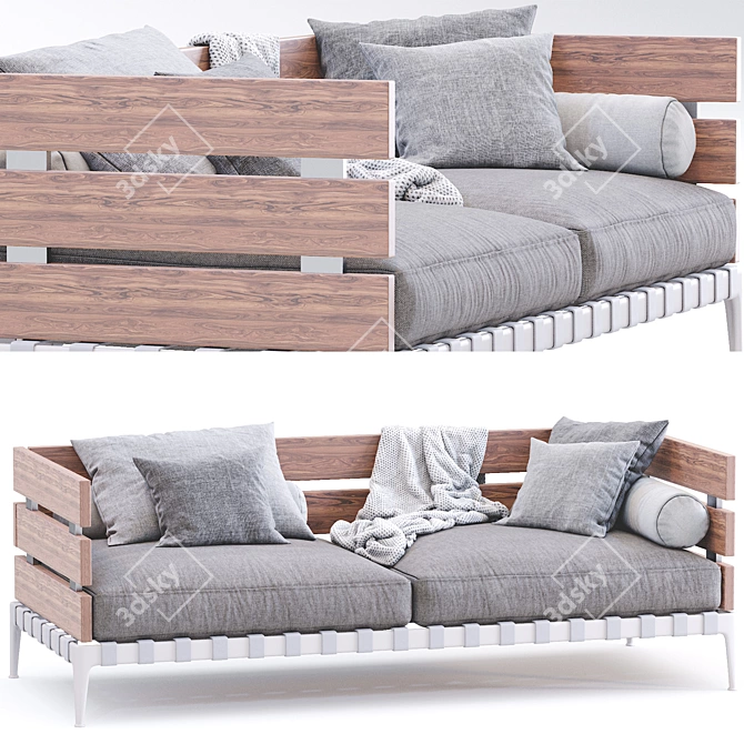 Modern Flexform Ansel Sofa 3D model image 3