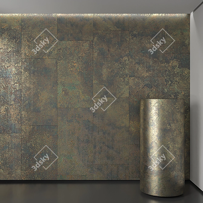  Seamless Metal Plate 4 - 1500x800mm 3D model image 1