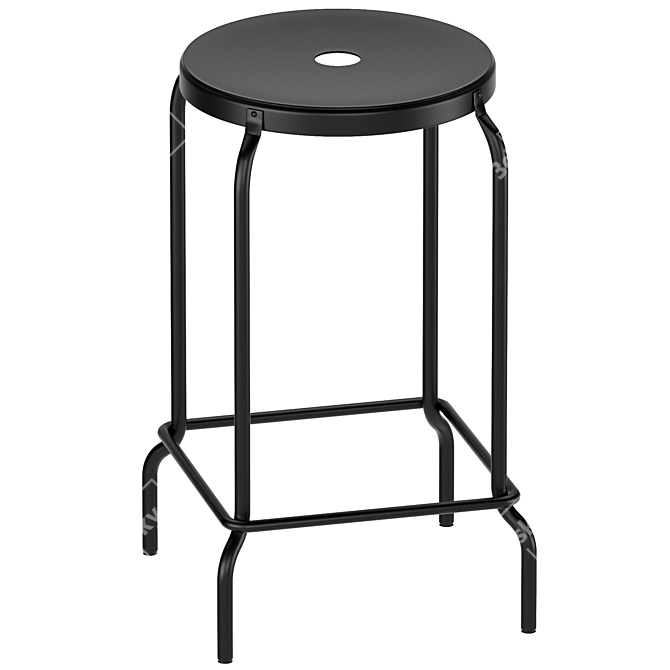 Sleek and Modern Bar Stool 3D model image 1