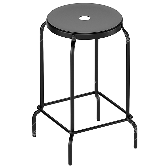 Sleek and Modern Bar Stool 3D model image 2