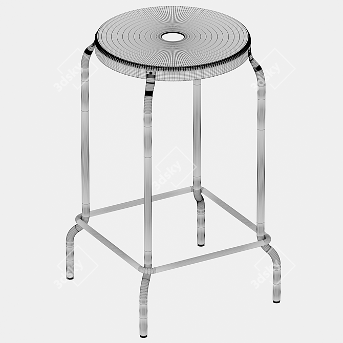 Sleek and Modern Bar Stool 3D model image 3