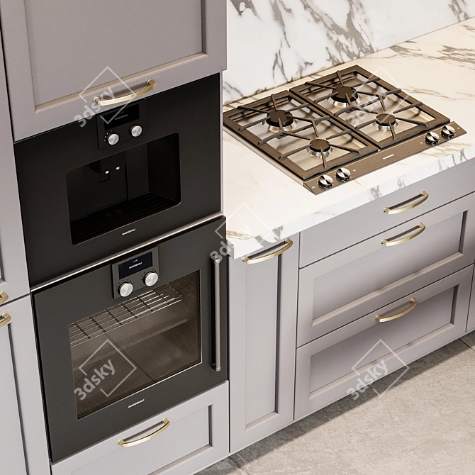 Neoclassic Kitchen Set 2015 3D model image 5