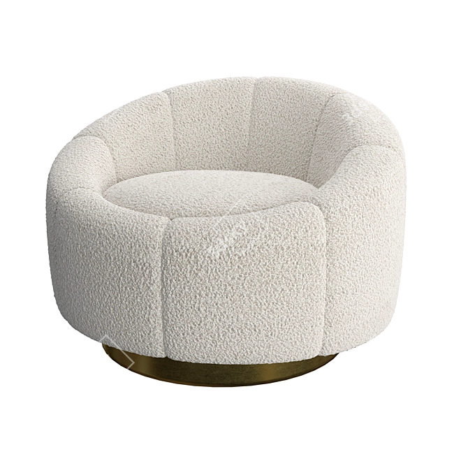 Eichholtz Inger Swivel Chair: Comfort and Functionality in Style 3D model image 1