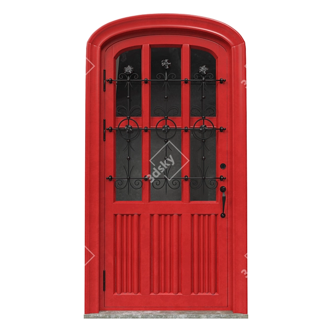 Classic 3D Max Door: 900mm x 2000mm 3D model image 1