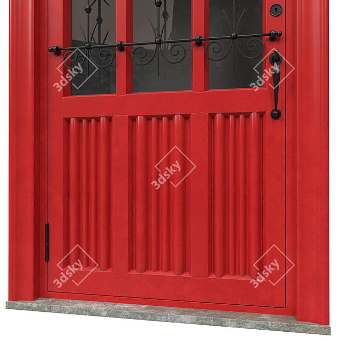 Classic 3D Max Door: 900mm x 2000mm 3D model image 3