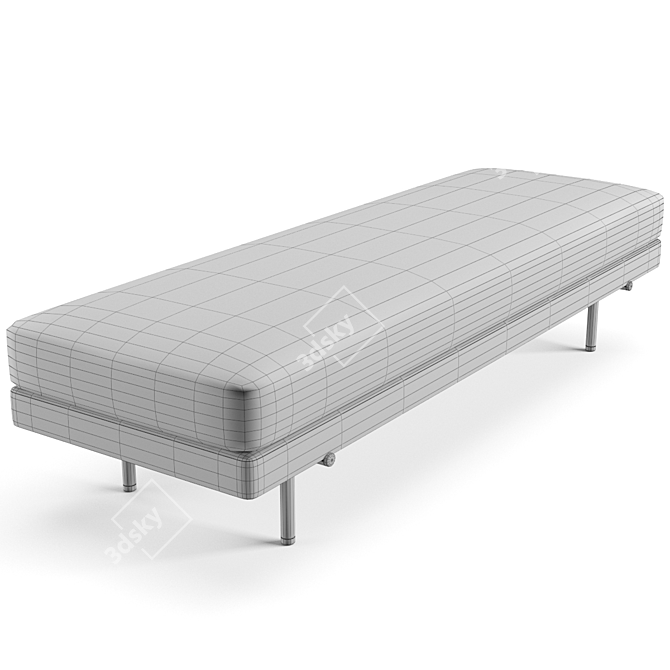 Minotti Torii: Elegant Bench & Ottoman Set 3D model image 4