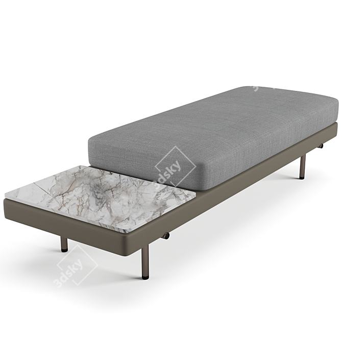 Minotti Torii: Elegant Bench & Ottoman Set 3D model image 5