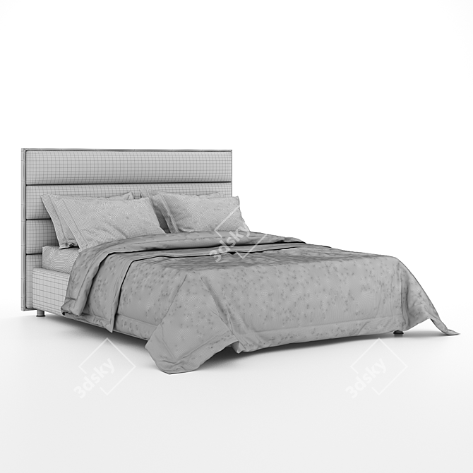 Luxury Viva Bed: Elegant and Spacious 3D model image 3