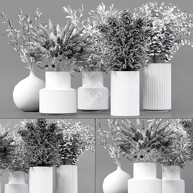 Stunning Collaction Indoor Plants 3D model image 4