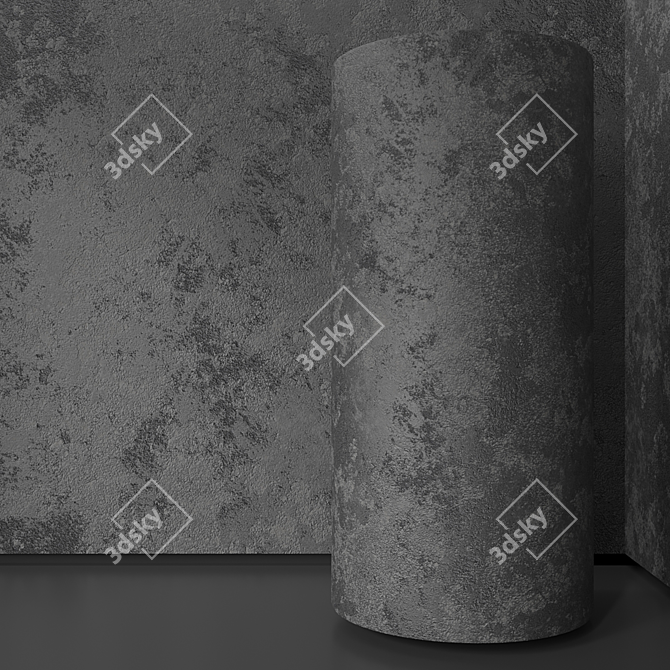 Seamless Plaster Texture Kit 3D model image 2