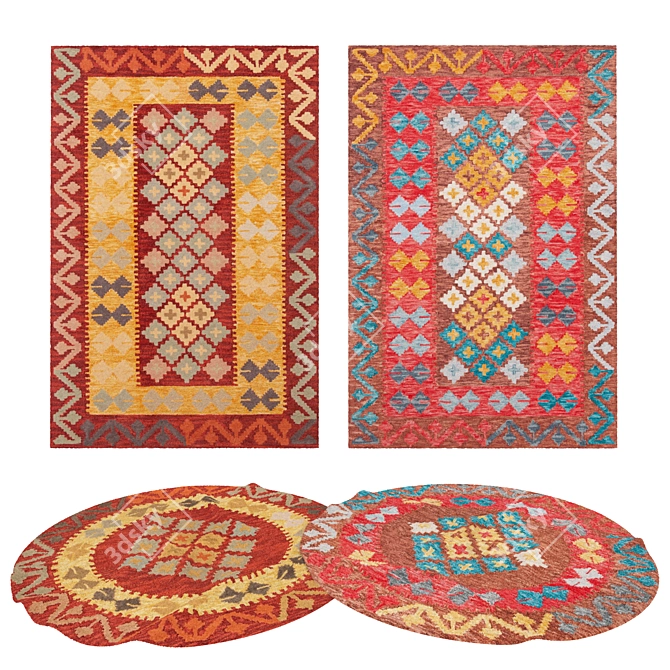 Versatile Set of 8 Rugs: No 266 3D model image 1