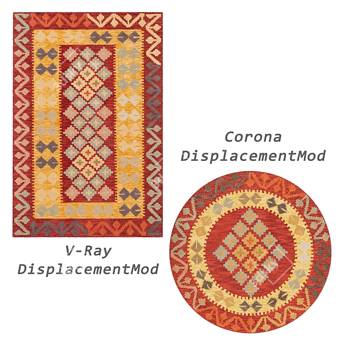 Versatile Set of 8 Rugs: No 266 3D model image 3