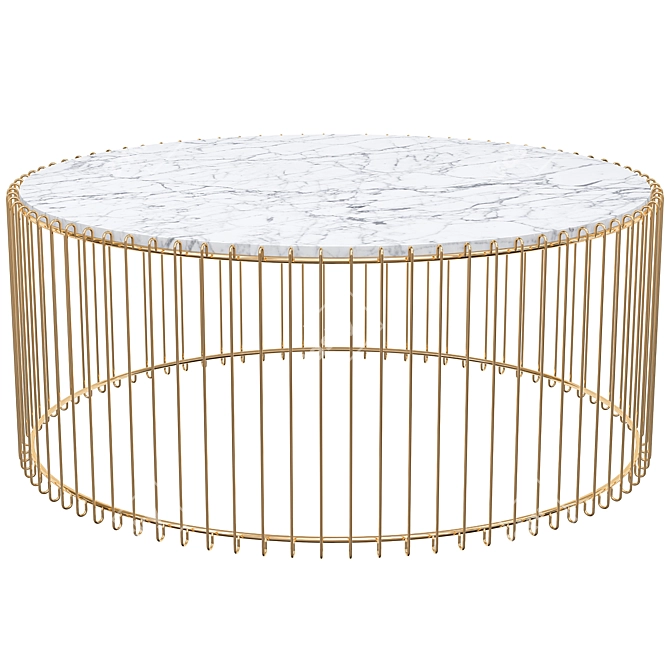 Gilded Coffee Table: Noel 3D model image 1