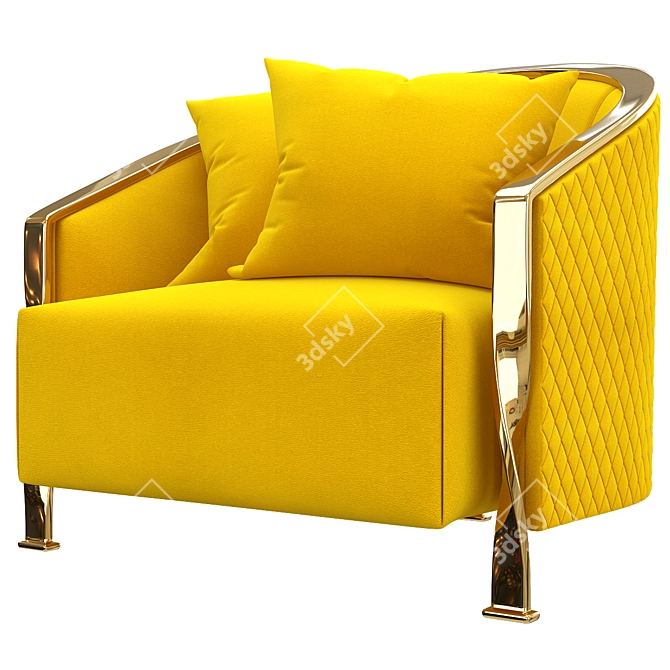 Title: Parisian Elegance: Rugiano Armchair 3D model image 1