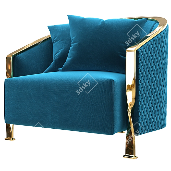 Title: Parisian Elegance: Rugiano Armchair 3D model image 2