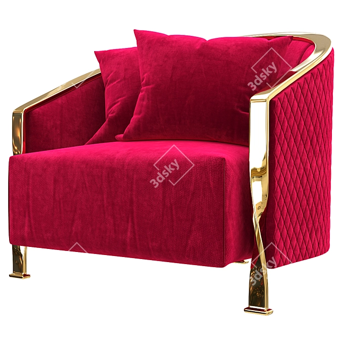 Title: Parisian Elegance: Rugiano Armchair 3D model image 3