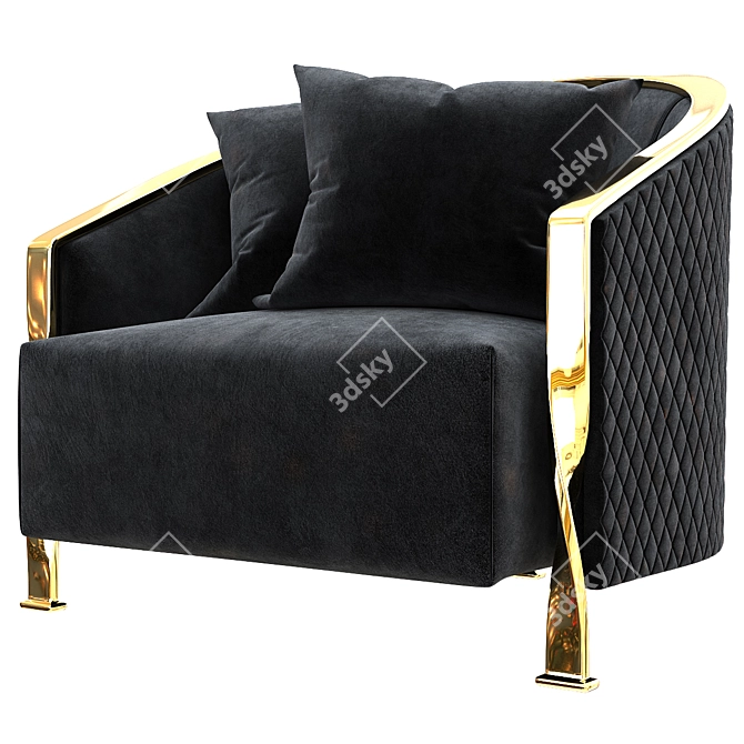 Title: Parisian Elegance: Rugiano Armchair 3D model image 5