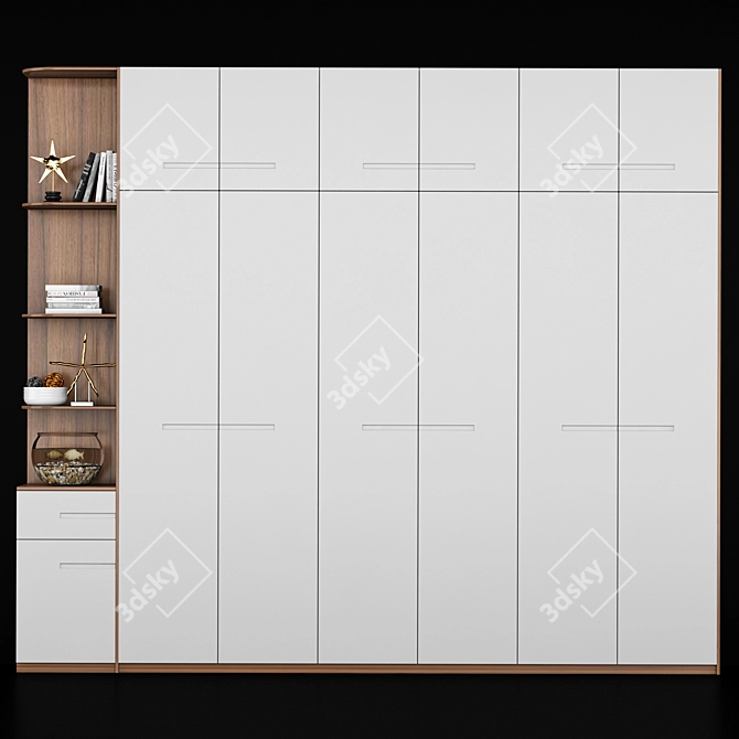 Sleek 003 Wardrobe Furniture 3D model image 1