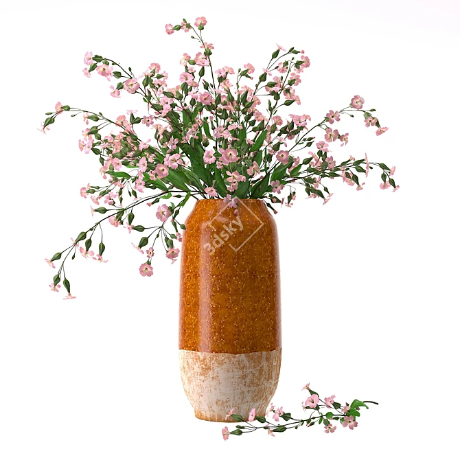 Meadow Beauty Handcrafted Flower Arrangement 3D model image 2