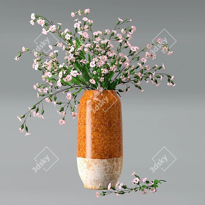 Meadow Beauty Handcrafted Flower Arrangement 3D model image 3