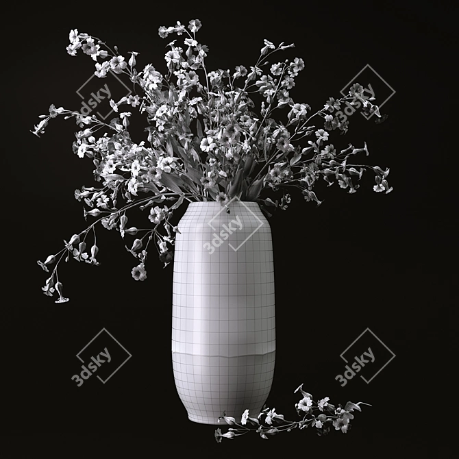 Meadow Beauty Handcrafted Flower Arrangement 3D model image 4