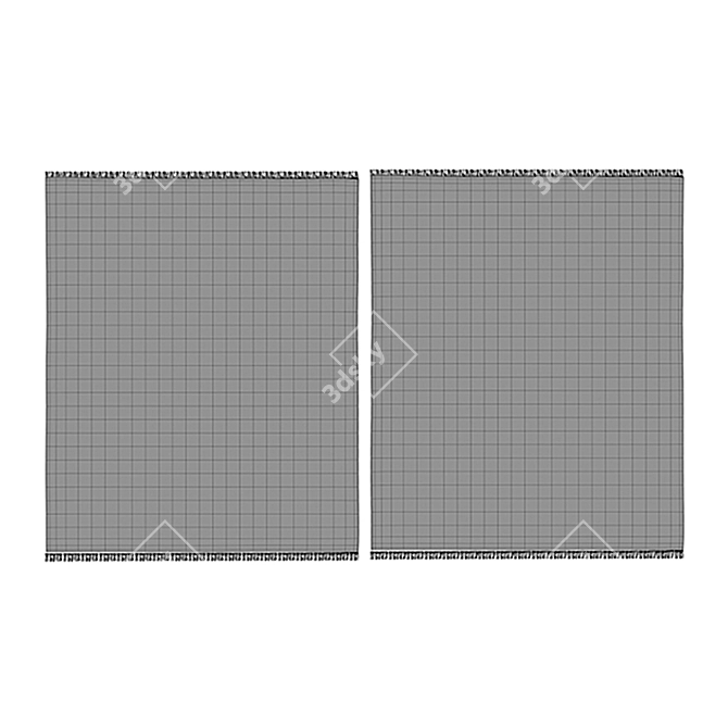 Modern Geometric Indoor Rug 3D model image 2