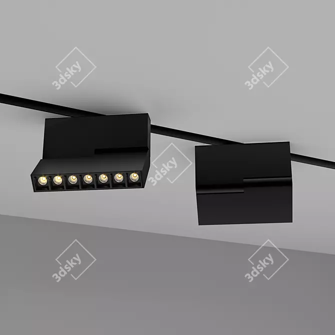 OneLine LS zx: Versatile Magnetic Luminaire 3D model image 1