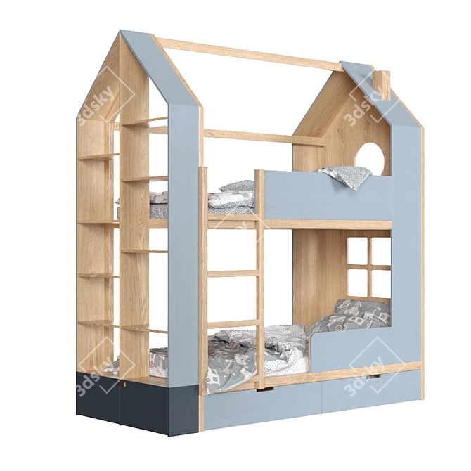 OM Bunk Bed "Dee Dee": Playful and Practical 3D model image 5