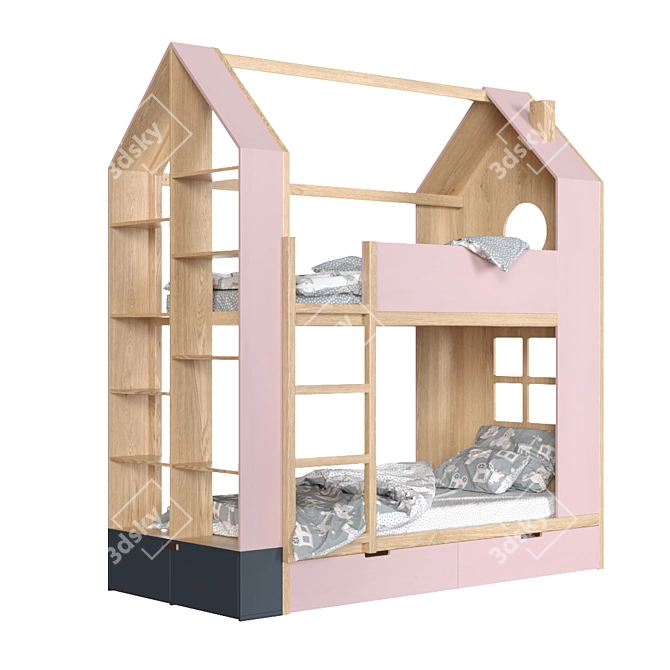 OM Bunk Bed "Dee Dee": Playful and Practical 3D model image 6