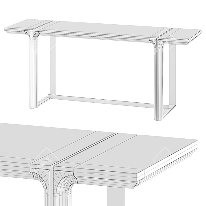 Natural Elegance: NATUZZI KENDO Console 3D model image 4