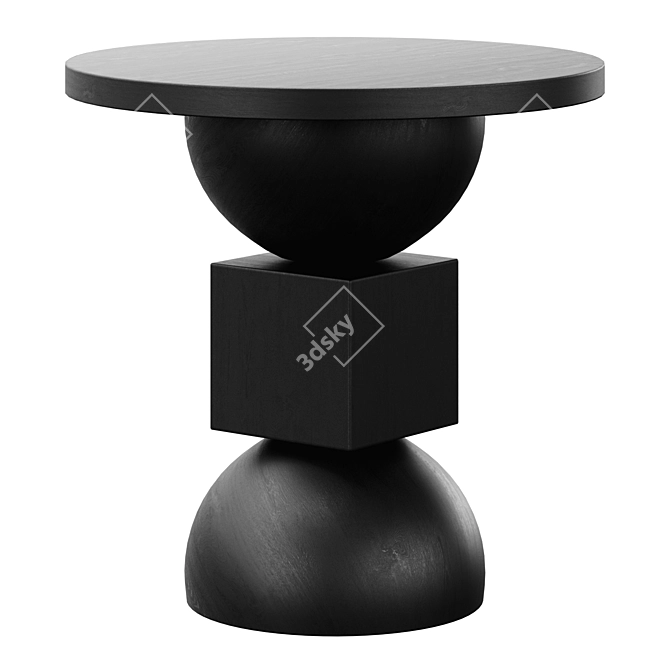 Modern Oak End Table: Jordan 3D model image 2