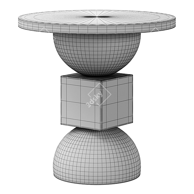 Modern Oak End Table: Jordan 3D model image 3