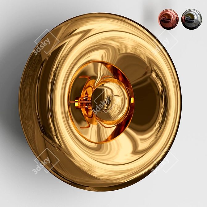 Modern Metallic Wall Light 3D model image 1