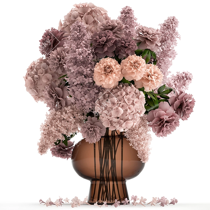 Spring Blooms Bouquet 3D model image 1