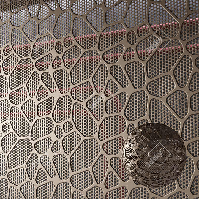 Seamless Geometric Material for Walls & Ceilings 3D model image 5