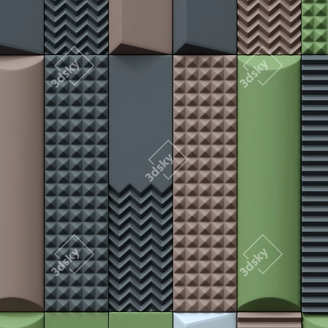 Smooth Bianco Biscuit Tile 3D model image 4