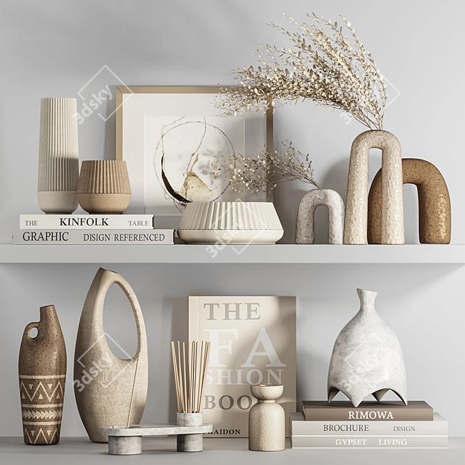 Elegant Decor Set for High-Quality Rendering 3D model image 1