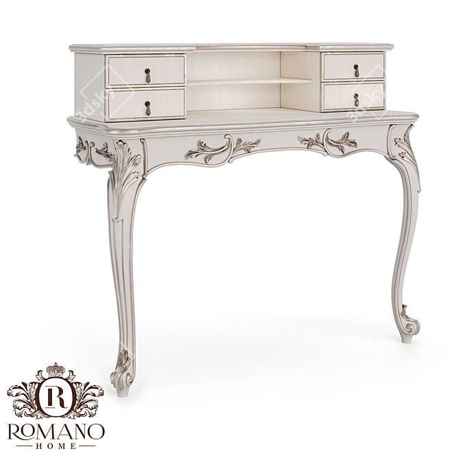 Romano Home Handcrafted Desk: Customizable & Elegant 3D model image 1