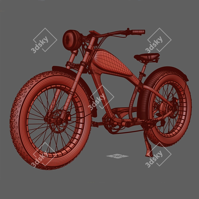 California Beach Cruiser: Vintage Design, Electric Power 3D model image 7