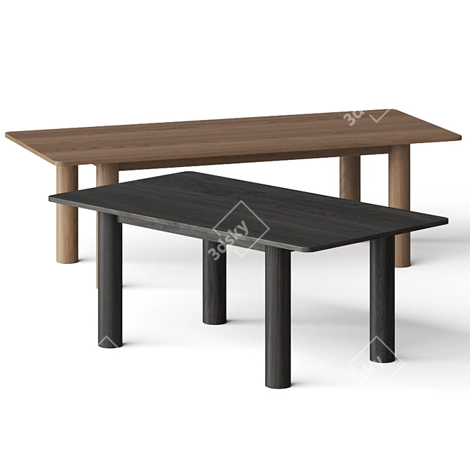 Modern Arc Dining Tables by Lulu & Georgia 3D model image 1