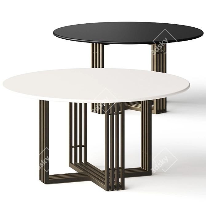 Sophisticated Kianni Round Dining Table 3D model image 1