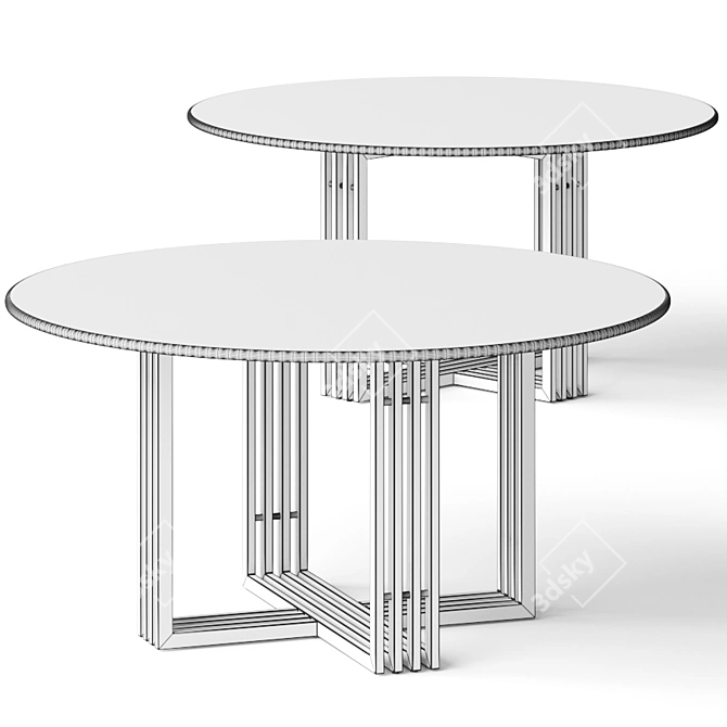 Sophisticated Kianni Round Dining Table 3D model image 2