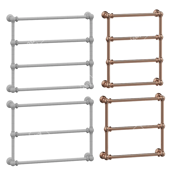 Stella Sirius Wall Mount Towel Warmer Set 3D model image 3